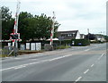 Llandovery railway station level crossing