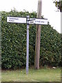 Roadsign at Brook & Capel Hall Lane junction