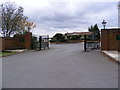 TM1940 : The Entrance to Priory Court private residential Park Home bungalow village by Geographer