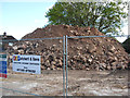 A pile of rubble, formerly the New Manor public house, Stourport-on-Severn