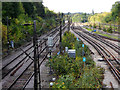 Railway tracks leading west from Upminster Station