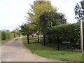 Footpath to Cratfield Road & Entrance to Dunnett