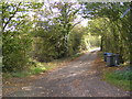 Footpath to the B1117 & Entrance to Grove Farm