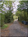 Footpath to the B1117 & Entrance to Grove Farm