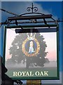 SP9532 : Sign for The Royal Oak, George Street by Mike Quinn