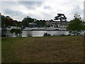 Boats moored at Thames Ditton