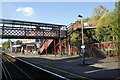 St Denys railway station: platform and footbridge