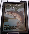 Sign at the "Sea Trout" PH