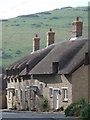 West Lulworth: thatched cottages in Main Road