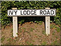 TM3355 : Ivy Lodge Road sign by Geographer