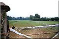 Disused railway trackbed and old level crossing gates Gosford Road Ottery St Mary Devon