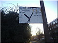 Advance warning sign on London Road, Bush Hill Park