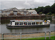 SJ6475 : Public trip boat near Anderton, Cheshire by Roger  D Kidd