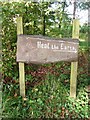 Sign at the entrance to the walled garden, Dean Castle Country Park