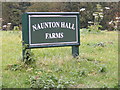 Naunton Hall Farms sign