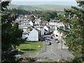 Dalmellington village centre from the motte