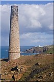 SW3634 : Calciner chimney at Levant Mine by Ian Capper