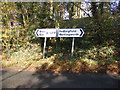 TM1573 : Roadsign on the B1077 at Cranley Hill by Geographer