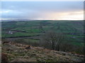 View towards the Long Mountain from Moel y Golfa