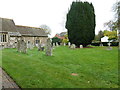 SU1408 : St Mary, Ellingham: the churchyard in autumn (i) by Basher Eyre