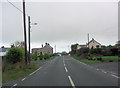 A486 approaches crossroads in Maen-y-groes