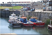 NU2232 : Boats in Seahouses Harbour by N Chadwick