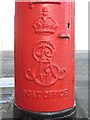NZ2564 : Edward VII postbox, Crawhall Road, NE1 - royal cipher by Mike Quinn