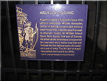 NS7993 : Plaque at the gate of Argyll's Lodging by M J Richardson