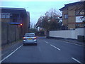 Traffic lights on Park Lane at the bridge over the River Colne