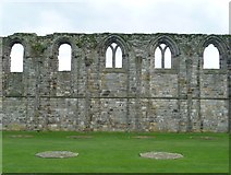 NO5116 : South wall of St. Andrews Cathedral from the north by kim traynor