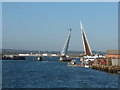 Poole: upstream from the current bridge to the new one