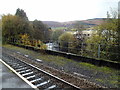 Rhondda Fawr flows away from Ton Pentre railway station