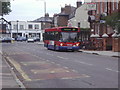 209 bus outside the Sun Inn, Church Road