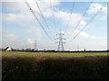 ST4385 : Power lines cross Whitewall south of Magor by Jaggery