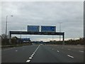 Gantry at junction 18A (M5 and M49 northbound)