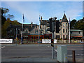 Cairngorm Hotel and a pelican crossing, Grampian Road, Aviemore