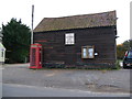 Barn & Telephone Box near The Mermaid Inn