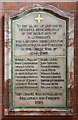 St Cuthbert, Wolves Lane - War Memorial WWI