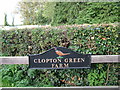 Clopton Green farm entrance sign