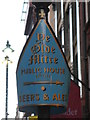 Sign for Ye Olde Mitre, Hatton Garden, EC1