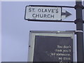 Old sign to St Olave