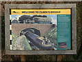 SK7029 : Information board at Clark's Bridge by Alan Murray-Rust