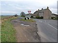 Road junction at Branchend Farm