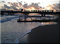SZ0890 : Bournemouth Pier at sunset by David Lally