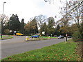 Roundabout at the junction of Balcombe Road with Antlands Lane