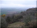 View from Dolforwyn Castle on a November evening