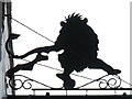 Metalwork sign for The Lion and Lamb, Horsley