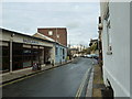 Looking northwards from the High Street into a side street