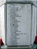 TL1829 : Hitchin War Memorial - World War Two Panel - H to N + Pateman & Smith by John Lucas