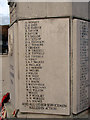 TL1829 : Hitchin War Memorial - World War Two Panel - S to Y by John Lucas